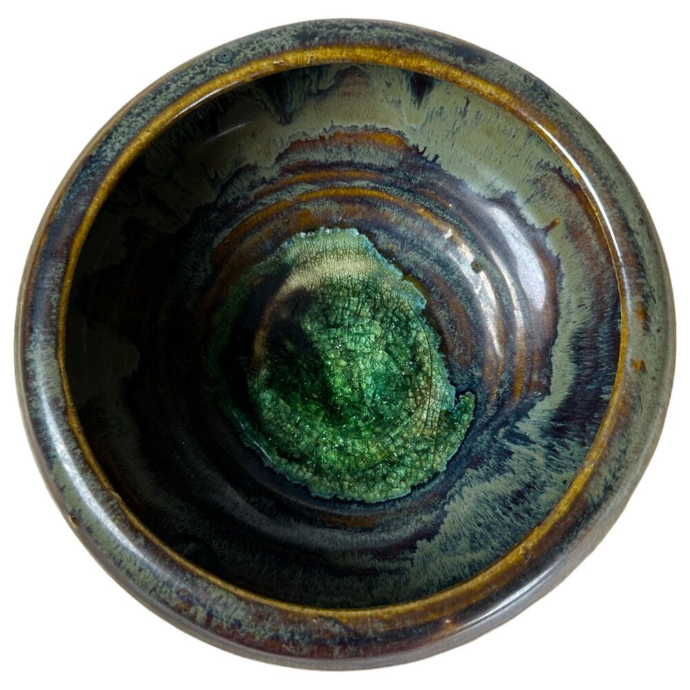 Handmade Pottery Ceramic Signed Cody Rose Glazed Bowl